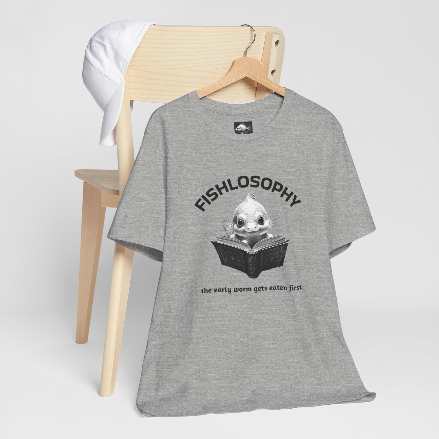 Fishlosophy Unisex Jersey Short Sleeve Tee – The Early Worms Get Eaten First
