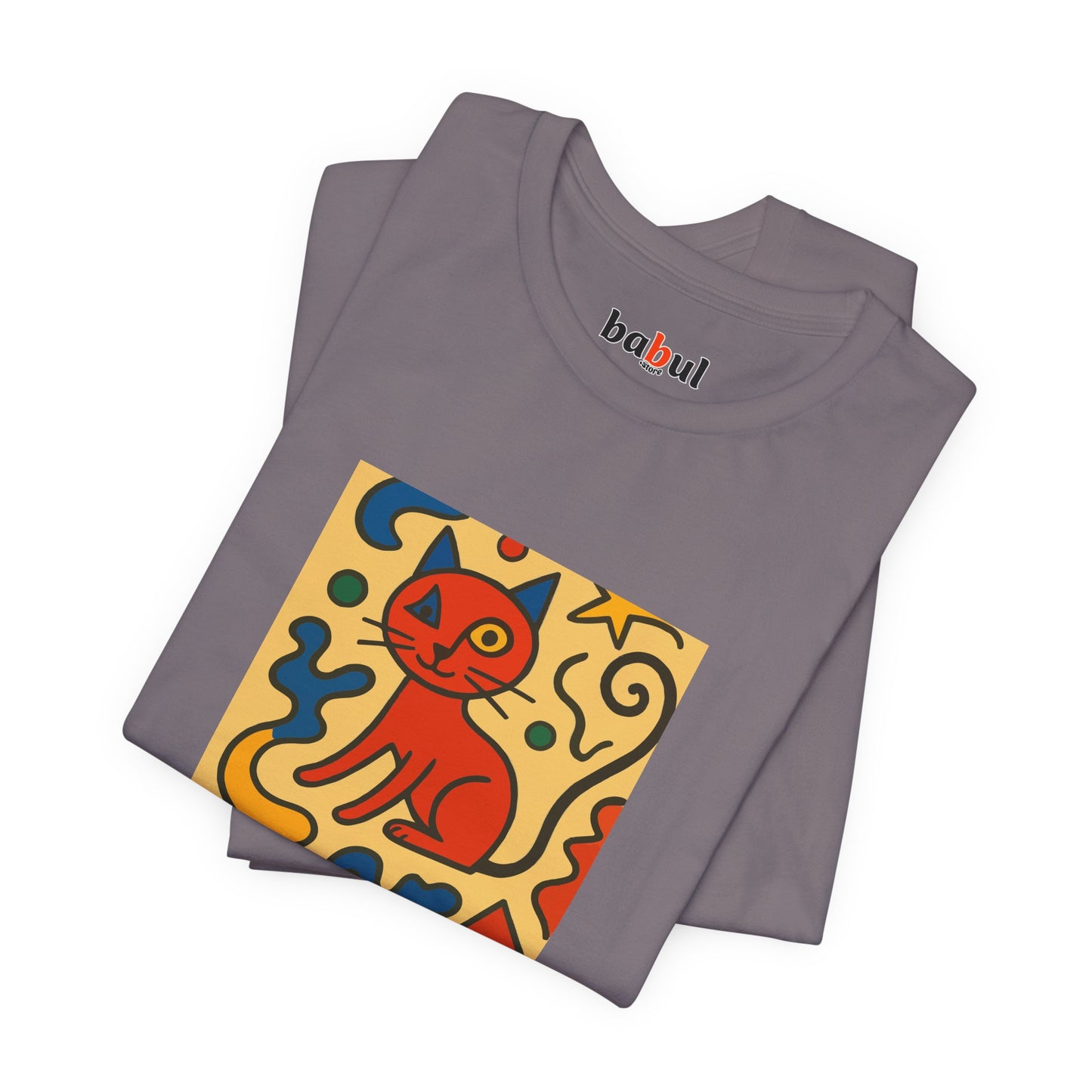 CATART Unisex Jersey Cat T-Shirt - MIRO - Iconic Painting Reimagined with Cats