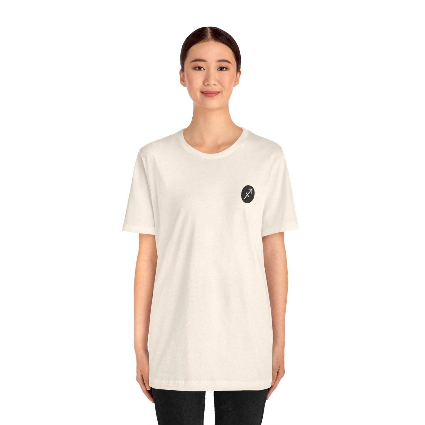Sagittarius - Gothic Zodiac, Red Graphic on the back T-Shirt. Zodiac in the Shadows
