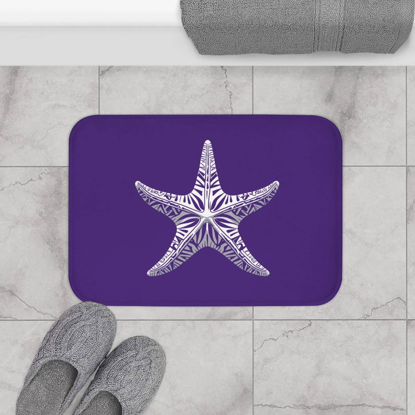 Tribal Bath Mat. Ocean Energy, Tribal Style