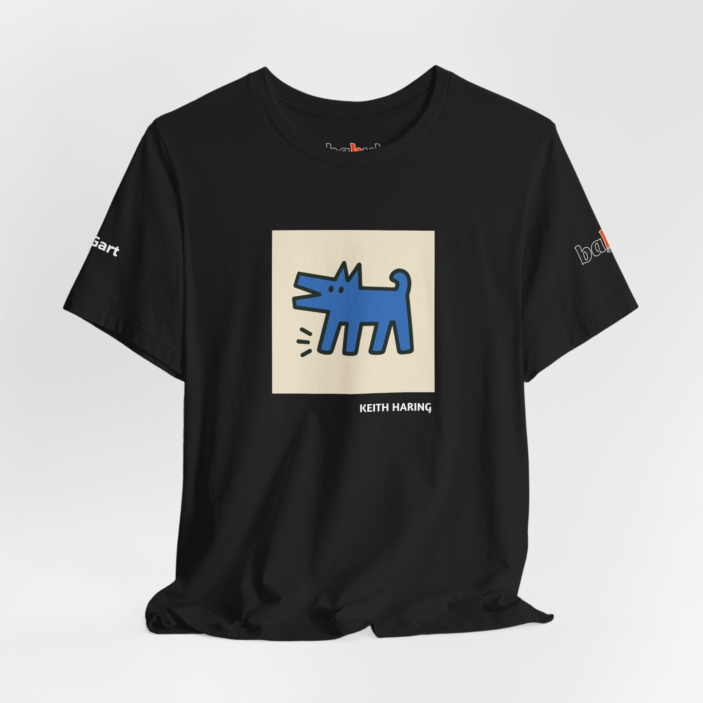 DOGART Unisex Jersey Dog T-Shirt - KEITH HARING - Iconic Painting Reimagined with Dogs