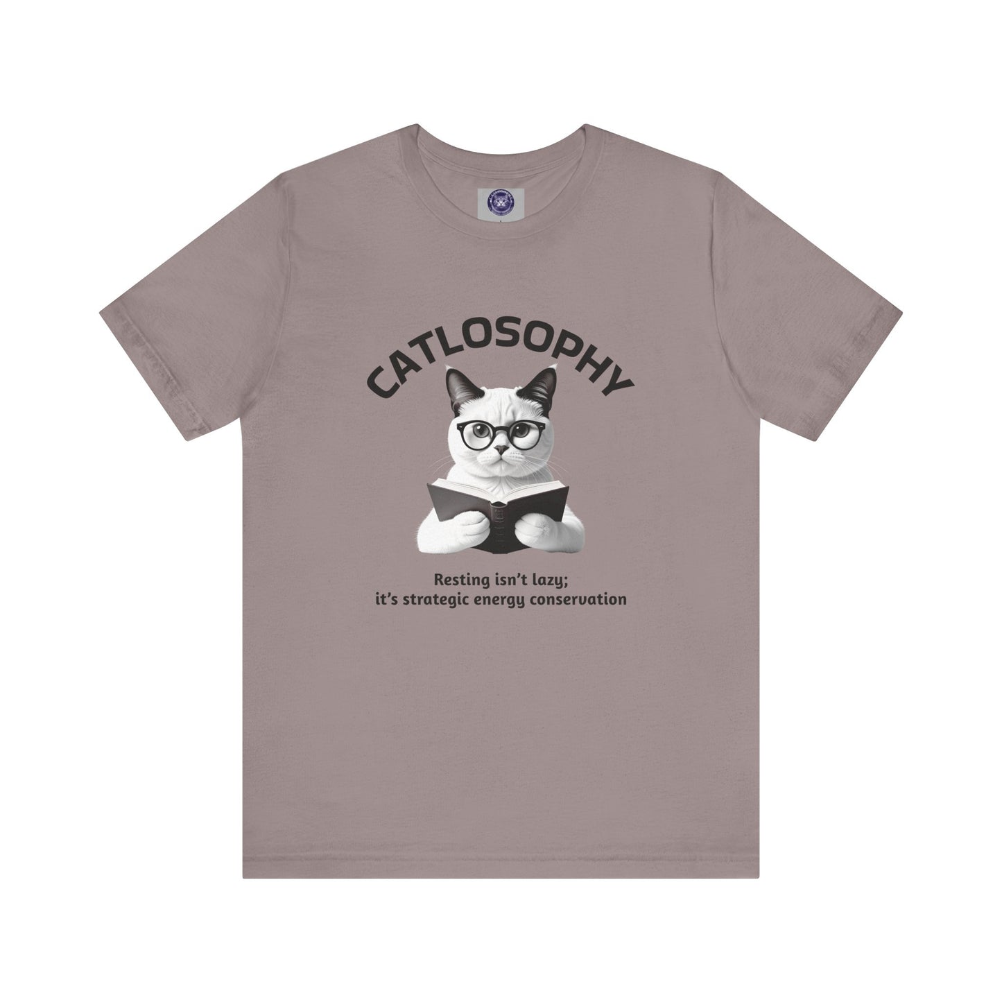 Catlosophy Unisex Jersey Short Sleeve Tee – "Resting isn't Lazy" Design
