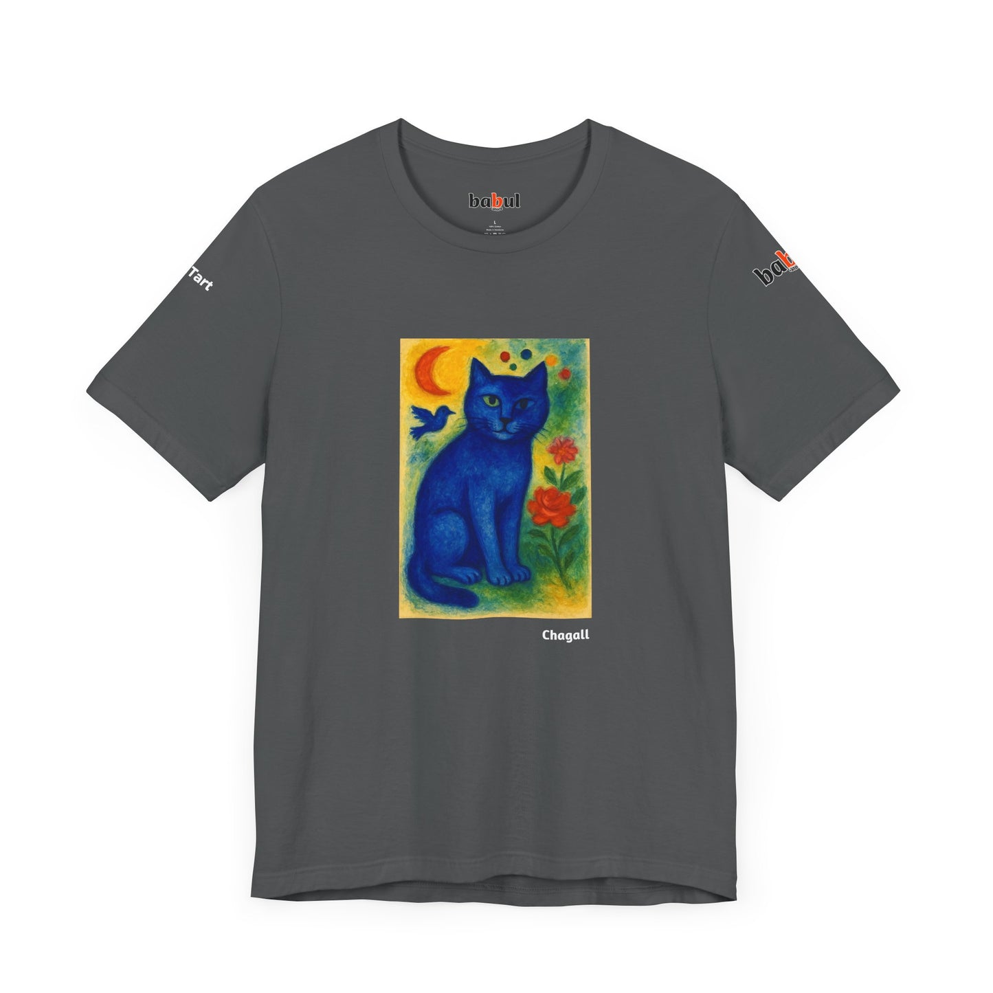 CATART Unisex Jersey Cat T-Shirt - MARC CHAGALL - Iconic Painting Reimagined with Cats