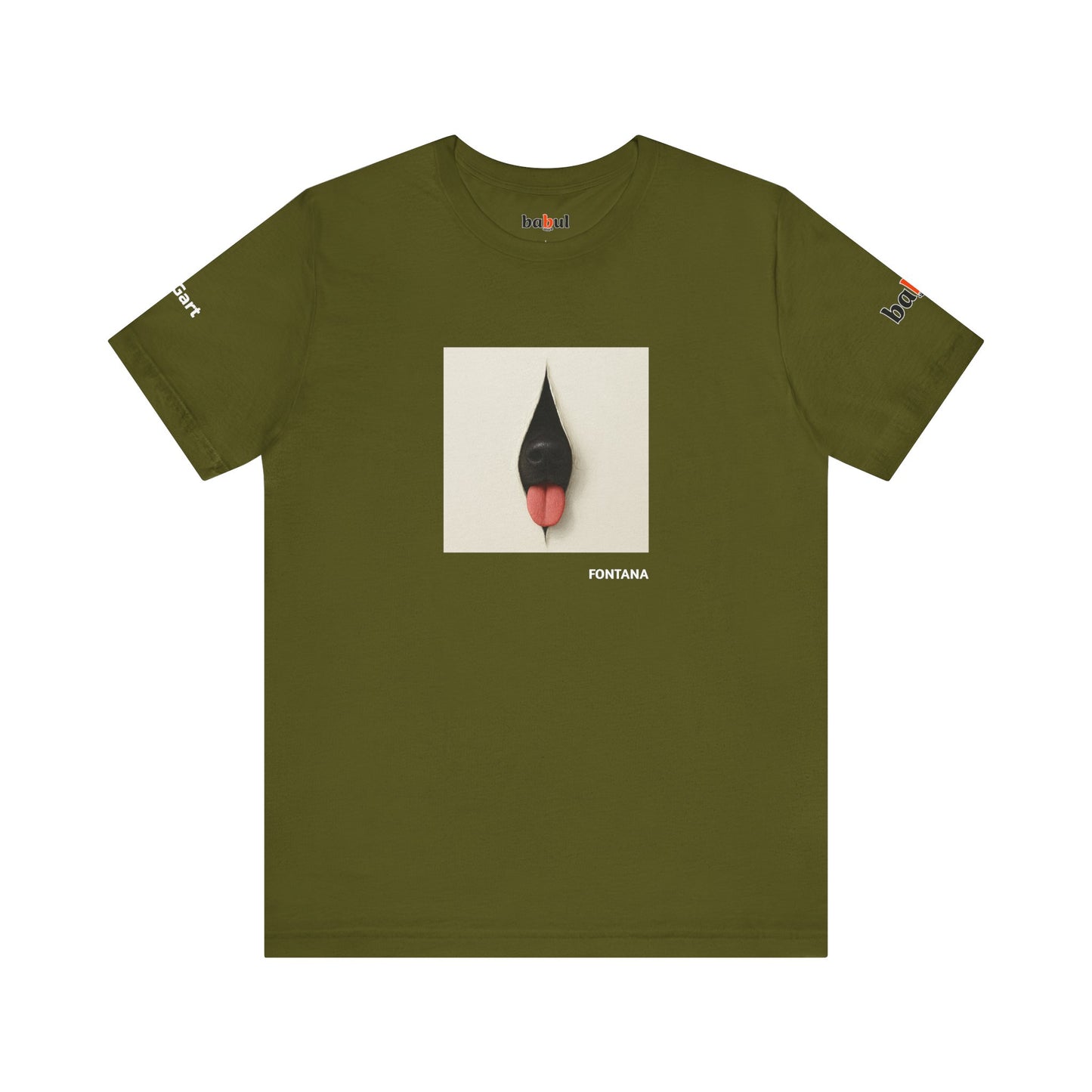 DOGART Unisex Jersey Dog T-Shirt - FONTANA - Iconic Painting Reimagined with Dogs