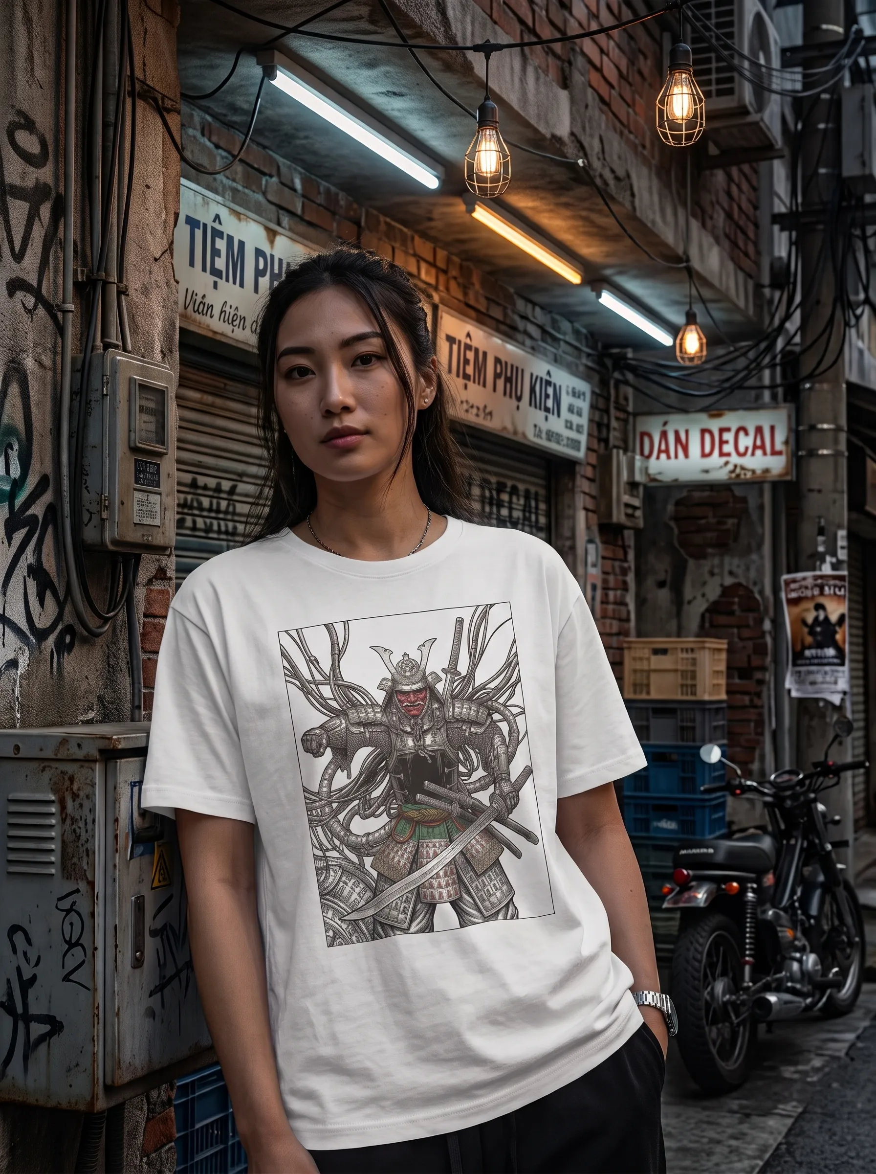 NEO-BUSHIDO Collection 12 white T-shirt