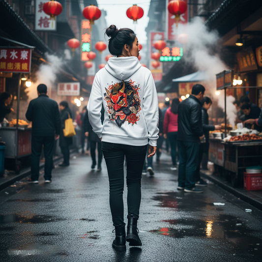🔥 Unleash the Demon: The Power and Mystique of the Oni Mask Hoodie