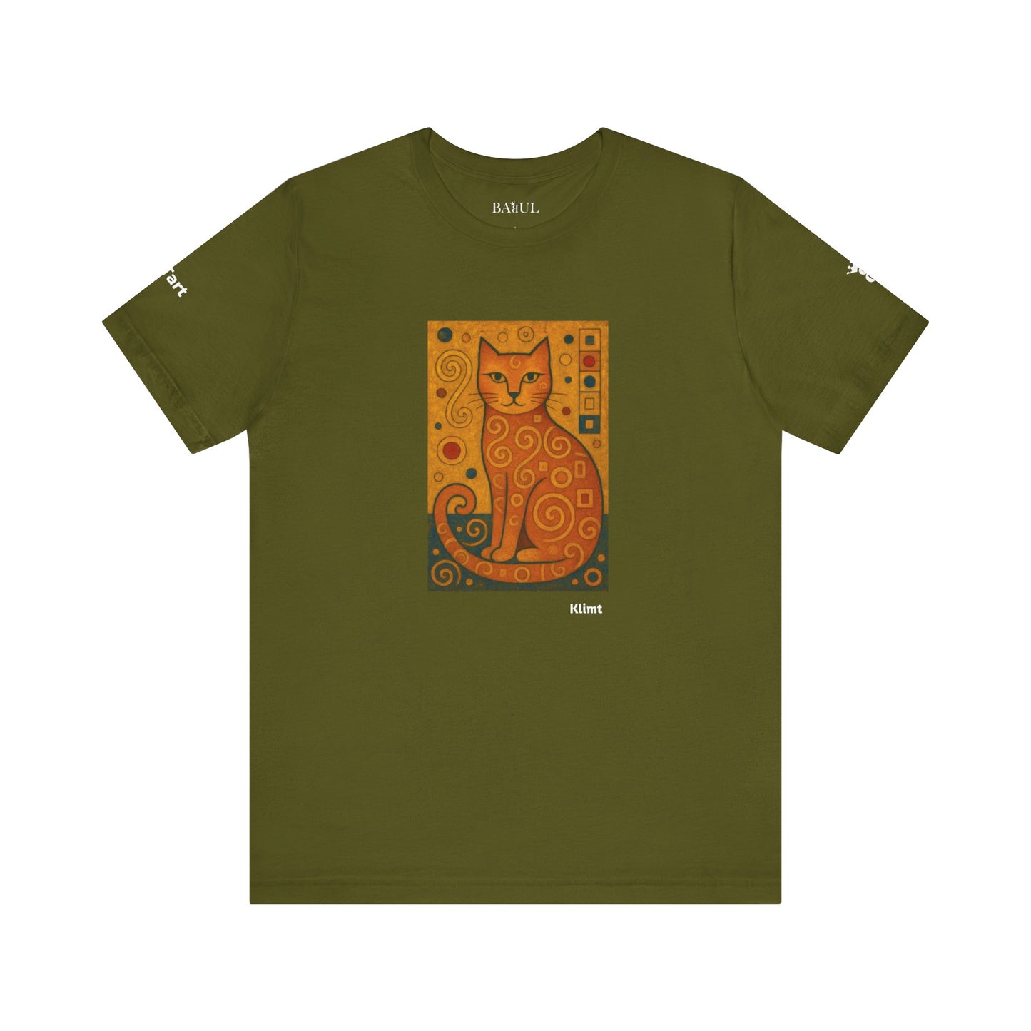 CATART Unisex Jersey Cat T-Shirt - KLIMT - Iconic Painting Reimagined with Cats