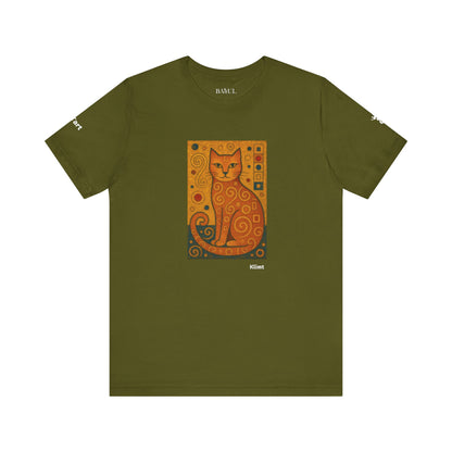 CATART Unisex Jersey Cat T-Shirt - KLIMT - Iconic Painting Reimagined with Cats