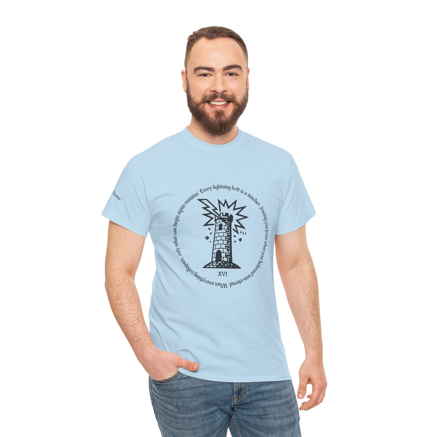 The Tower - ArcanaPop T-Shirt – Where Tarot Magic Meets Pop Art