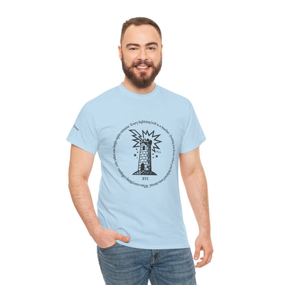 The Tower - ArcanaPop T-Shirt – Where Tarot Magic Meets Pop Art