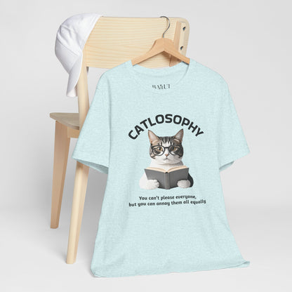 Catlosophy Unisex Jersey Short Sleeve Tee –  "You can't please everyone" Design