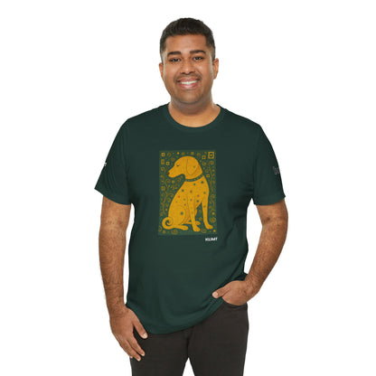 DOGART Unisex Jersey Dog T-Shirt - KLIMT - Iconic Painting Reimagined with Dogs
