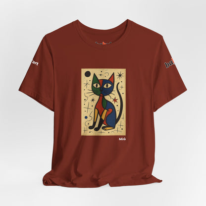 CATART Unisex Jersey Cat T-Shirt - MIRO - Iconic Painting Reimagined with Cats