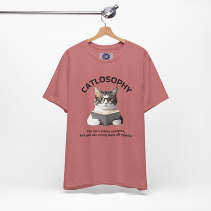 Catlosophy Unisex Jersey Maglietta a maniche corte – Design "Non puoi accontentare tutti"