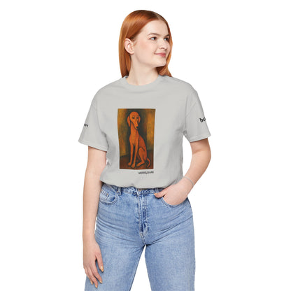 DOGART Unisex Jersey DOG T-Shirt - MODIGLIANI - Iconic Painting Reimagined with Dogs