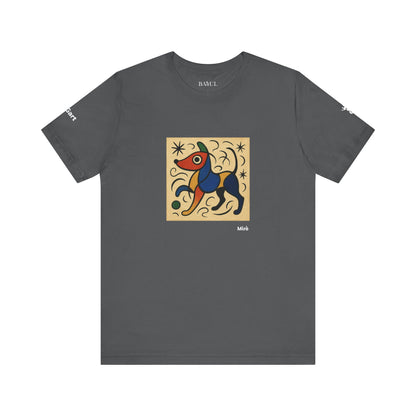 DOGART Unisex Jersey Dog T-Shirt - MIRO - Iconic Painting Reimagined with Dogs