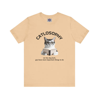 Catlosophy Unisex Jersey Short Sleeve Tee –  "Let the dog bark" Design