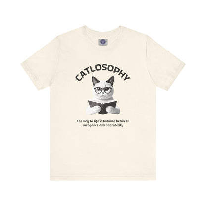 Catlosophy Unisex Jersey Short Sleeve Tee –  "The Key to Life" Design