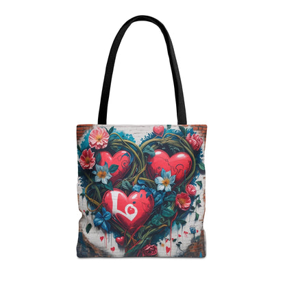 Artistic Surge - Eco-Friendly Canvas Tote Bag - HEARTS OF LOVE