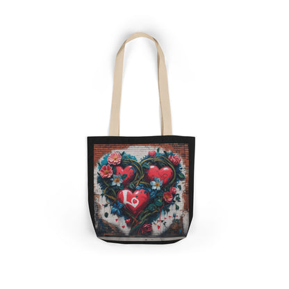 Artistic Surge - Eco-Friendly Canvas Tote Bag - LOVE HEARTS