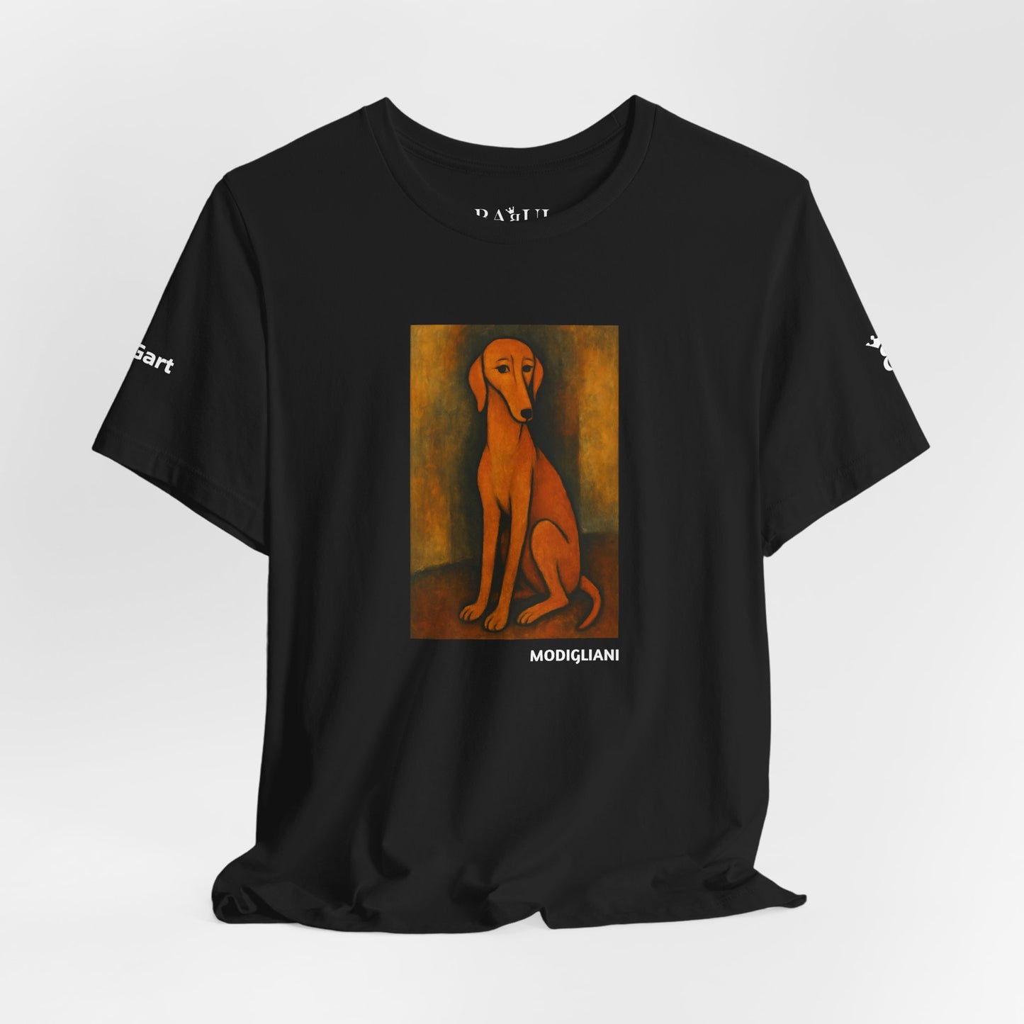 DOGART Unisex Jersey DOG T-Shirt - MODIGLIANI - Iconic Painting Reimagined with Dogs