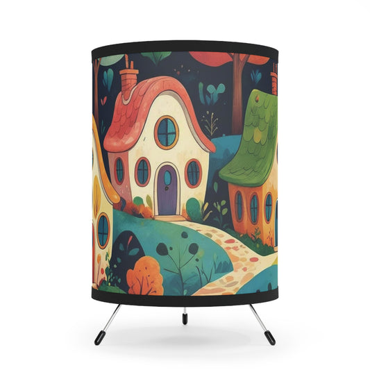 ENCHANTED LIGHTS. Dream Worlds in Your Room. Calming Tripod Lamp. HOUSES IN THE WOODS