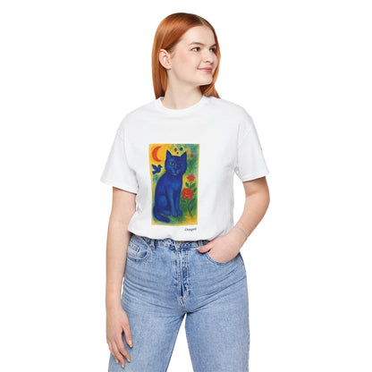 CATART Unisex Jersey Cat T-Shirt - MARC CHAGALL - Iconic Painting Reimagined with Cats