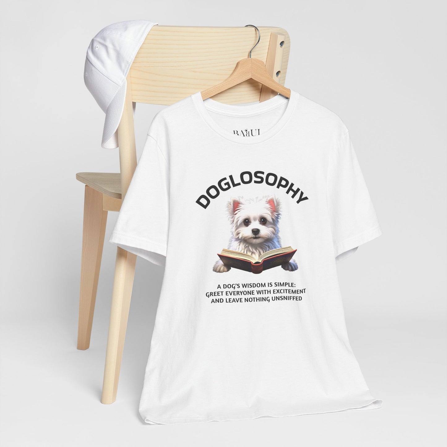 Doglosophy Unisex Jersey Short Sleeve Tee –  "A Dog's wisdom is simple" Design
