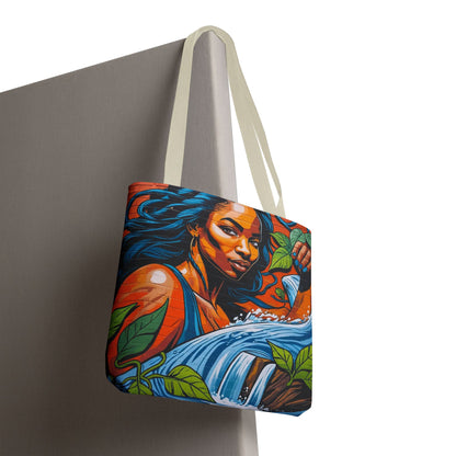 Artistic Surge - Eco-Friendly Canvas Tote Bag - WOMAN WITH WATER