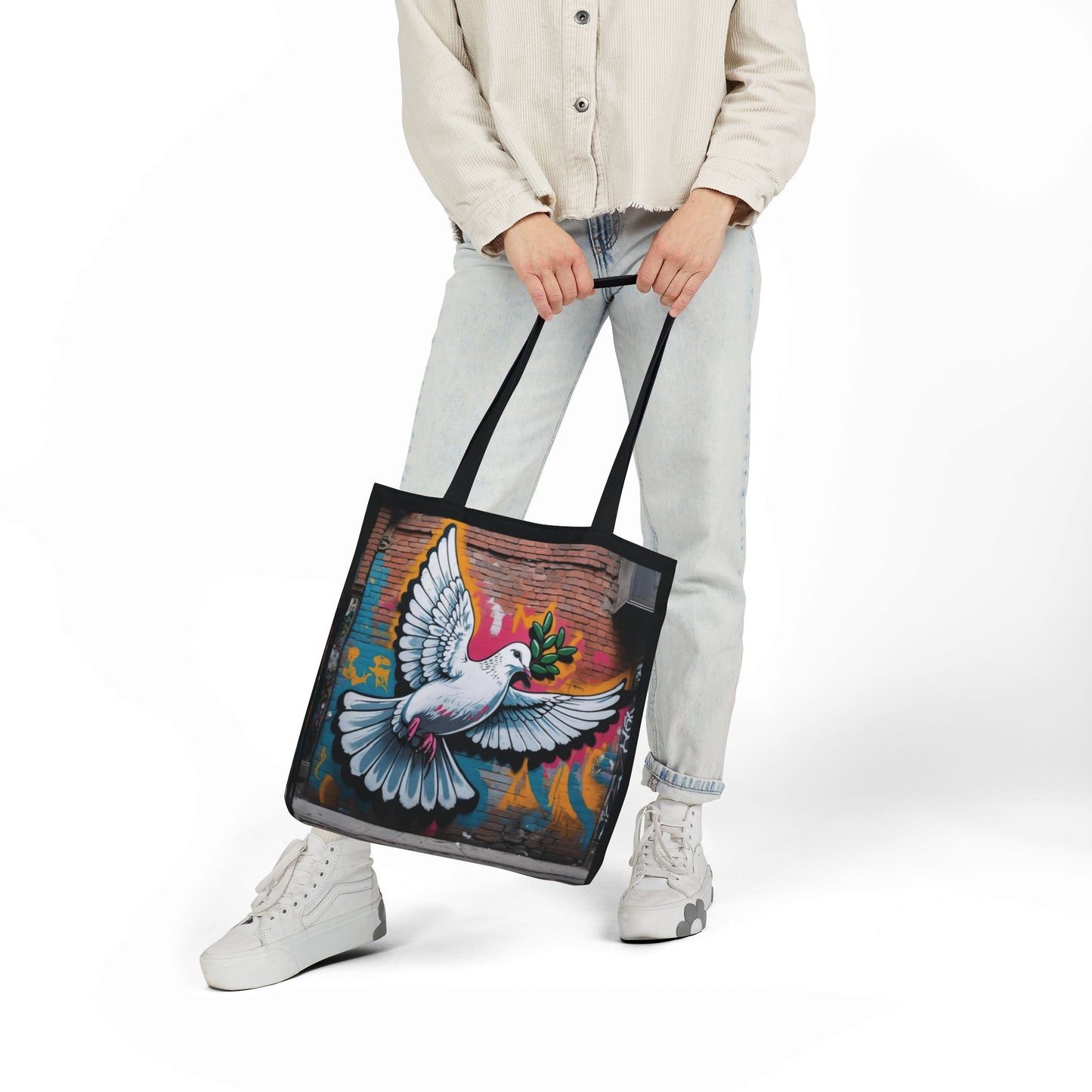Artistic Surge - Eco-Friendly Canvas Tote Bag - PEACE
