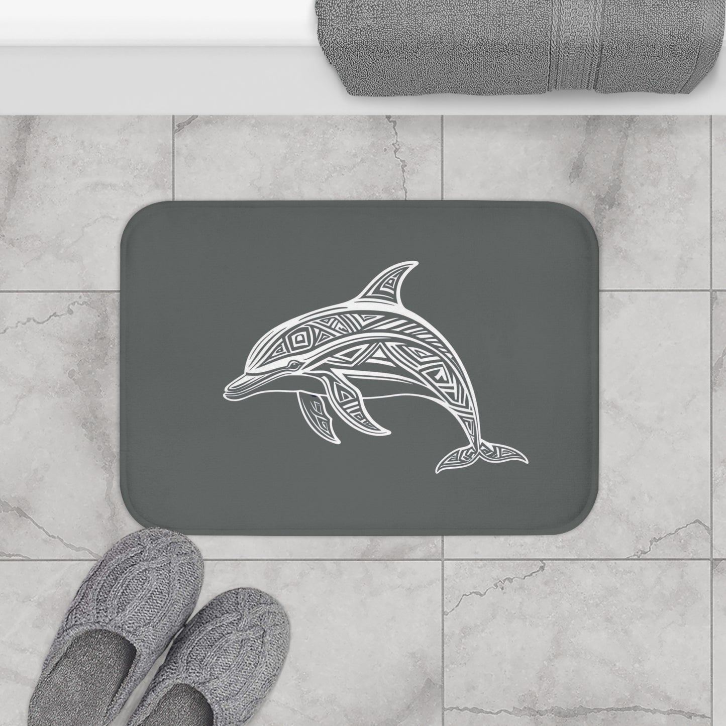Tribal Bath Mat. Ocean Energy, Tribal Style