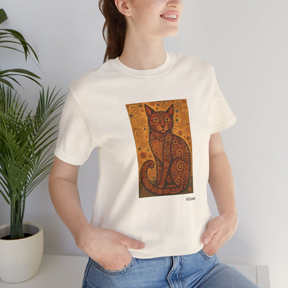 CATART Unisex Jersey Cat T-Shirt - KLIMT - Iconic Painting Reimagined with Cats
