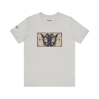 Gemini - Gothic Zodiac T-Shirt. Zodiac in the Shadows