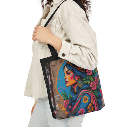 Artistic Surge - Eco-Friendly Canvas Tote Bag - FLOWERED WOMAN