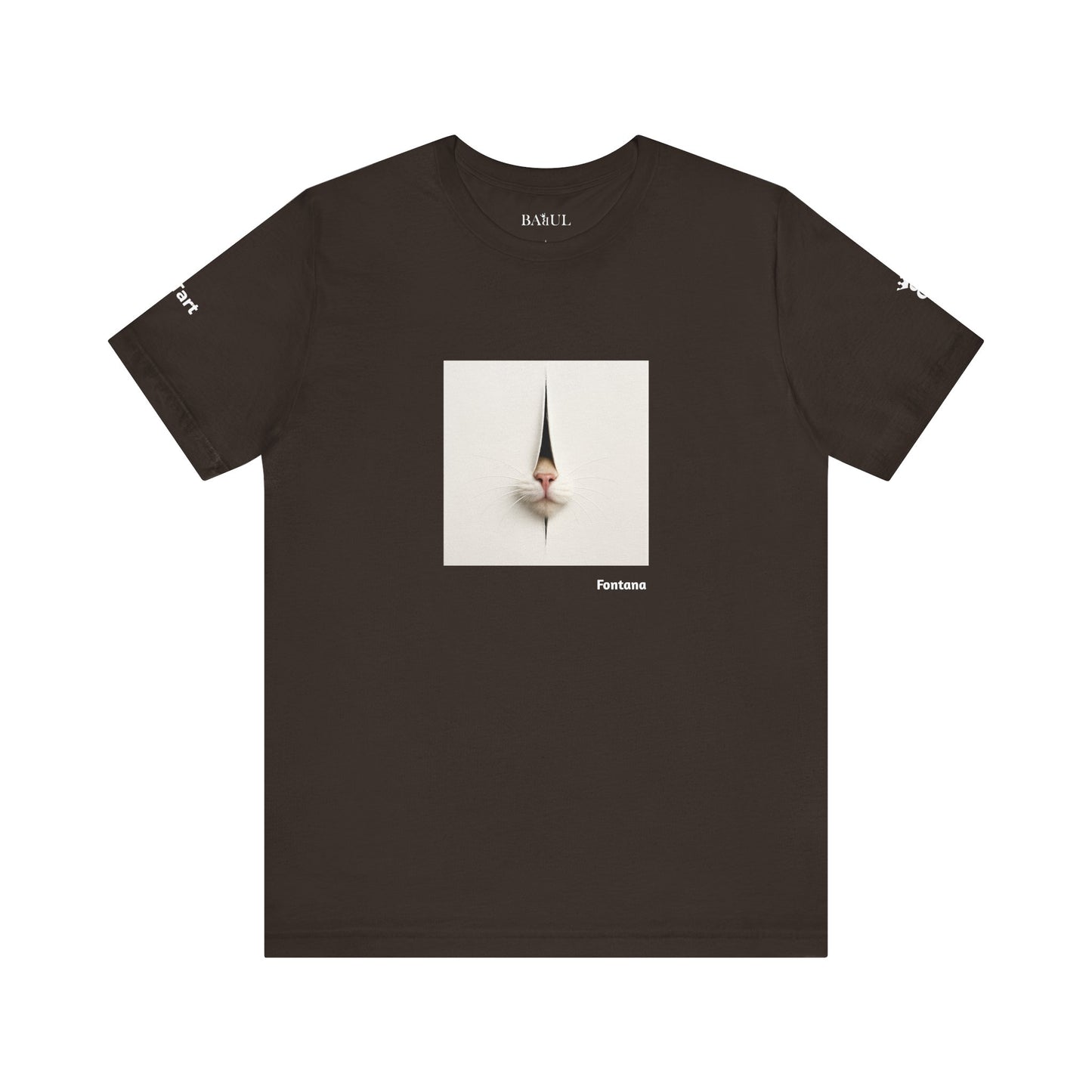 CATART Unisex Jersey Cat T-Shirt - FONTANA - Iconic Painting Reimagined with Cats