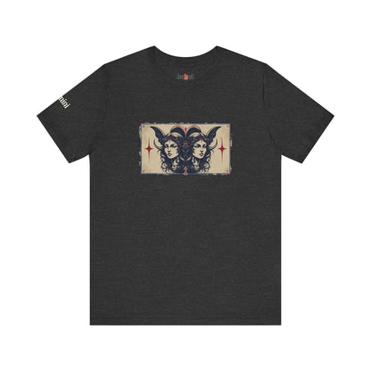 Gemini - Gothic Zodiac T-Shirt. Zodiac in the Shadows