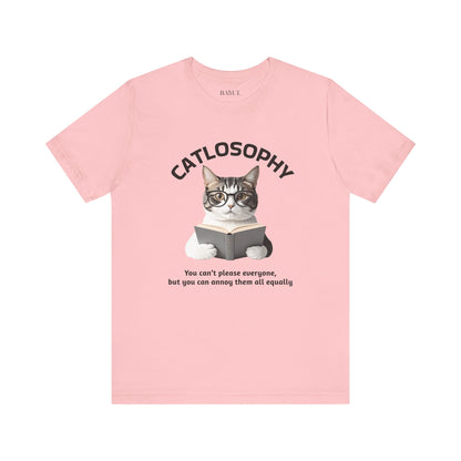 Catlosophy Unisex Jersey Short Sleeve Tee –  "You can't please everyone" Design