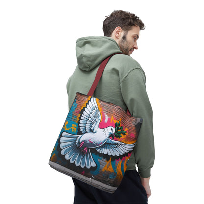 Artistic Surge - Eco-Friendly Canvas Tote Bag - PEACE