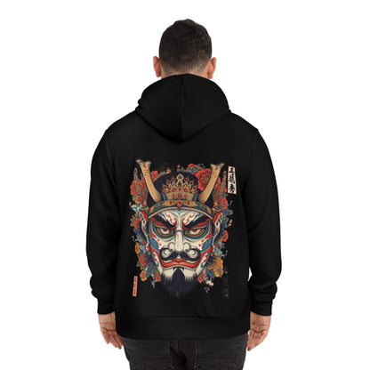 Bold Oni Mask Hoodie - Japanese Irezumi Tattoo Art Streetwear