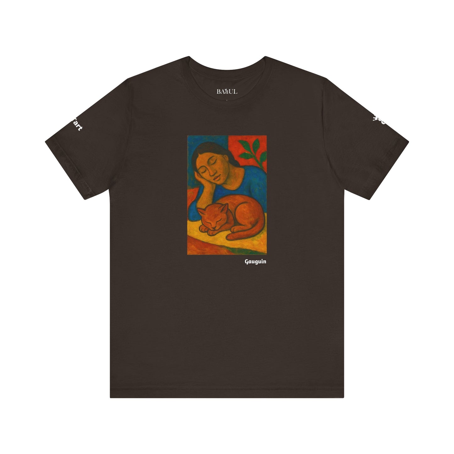 CATART Unisex Jersey Cat T-Shirt - GAUGUIN - Iconic Painting Reimagined with Cats