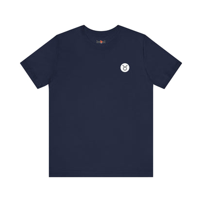 Taurus - Gothic Zodiac T-Shirt. Blue graphic on the back.  Zodiac in the Shadows