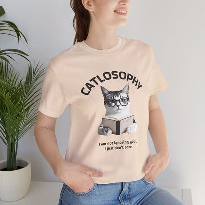 Catlosophy Unisex Jersey Short Sleeve Tee –  "I am not ignoring you" Design