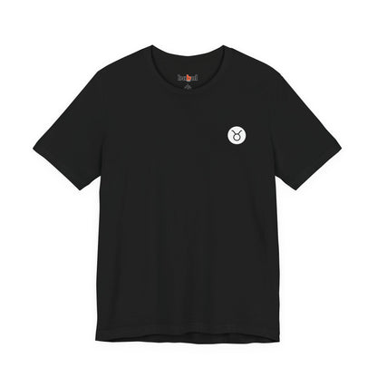Taurus - Gothic Zodiac, Red Graphic on the back T-Shirt. Zodiac in the Shadows