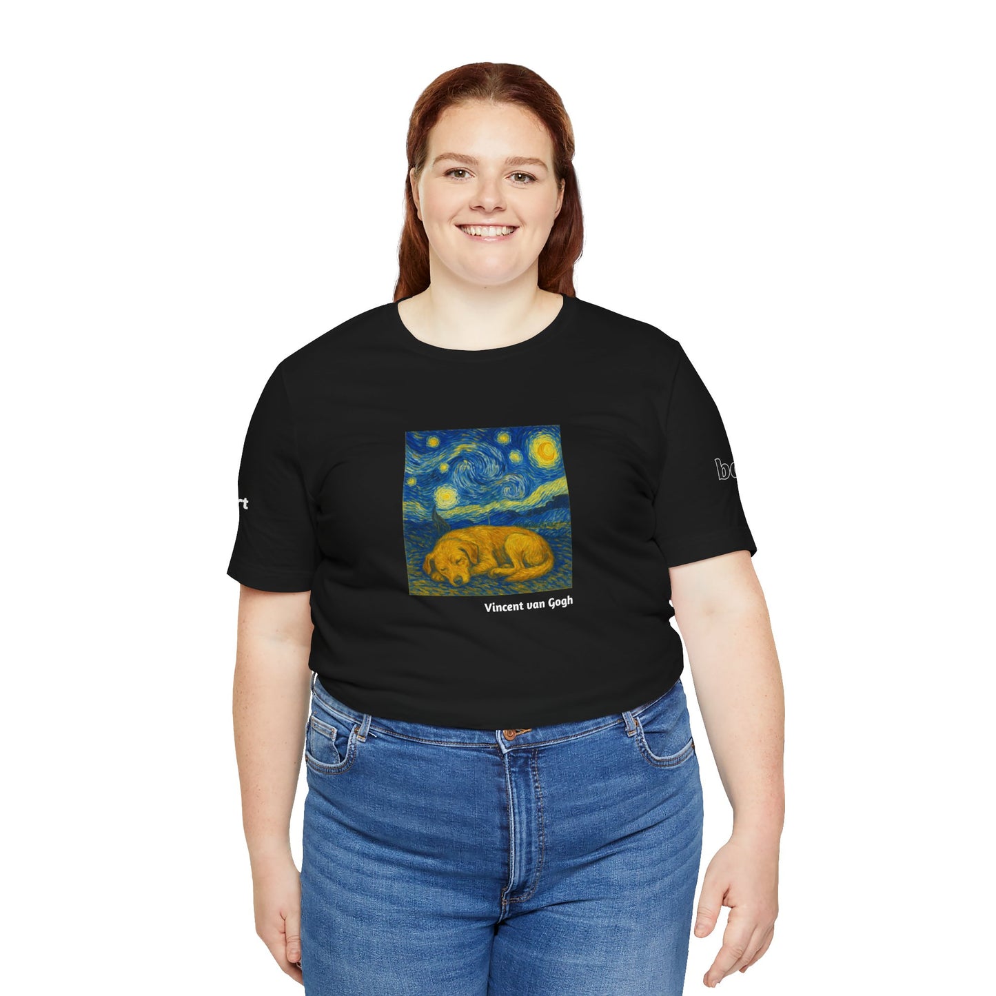 DOGART Unisex Jersey Dog T-Shirt - VAN GOGH - Iconic Painting Reimagined with Dogs