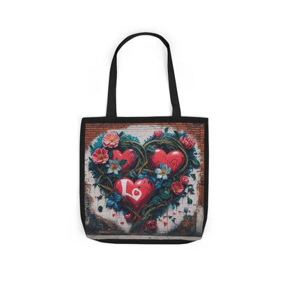 Artistic Surge - Eco-Friendly Canvas Tote Bag - LOVE HEARTS