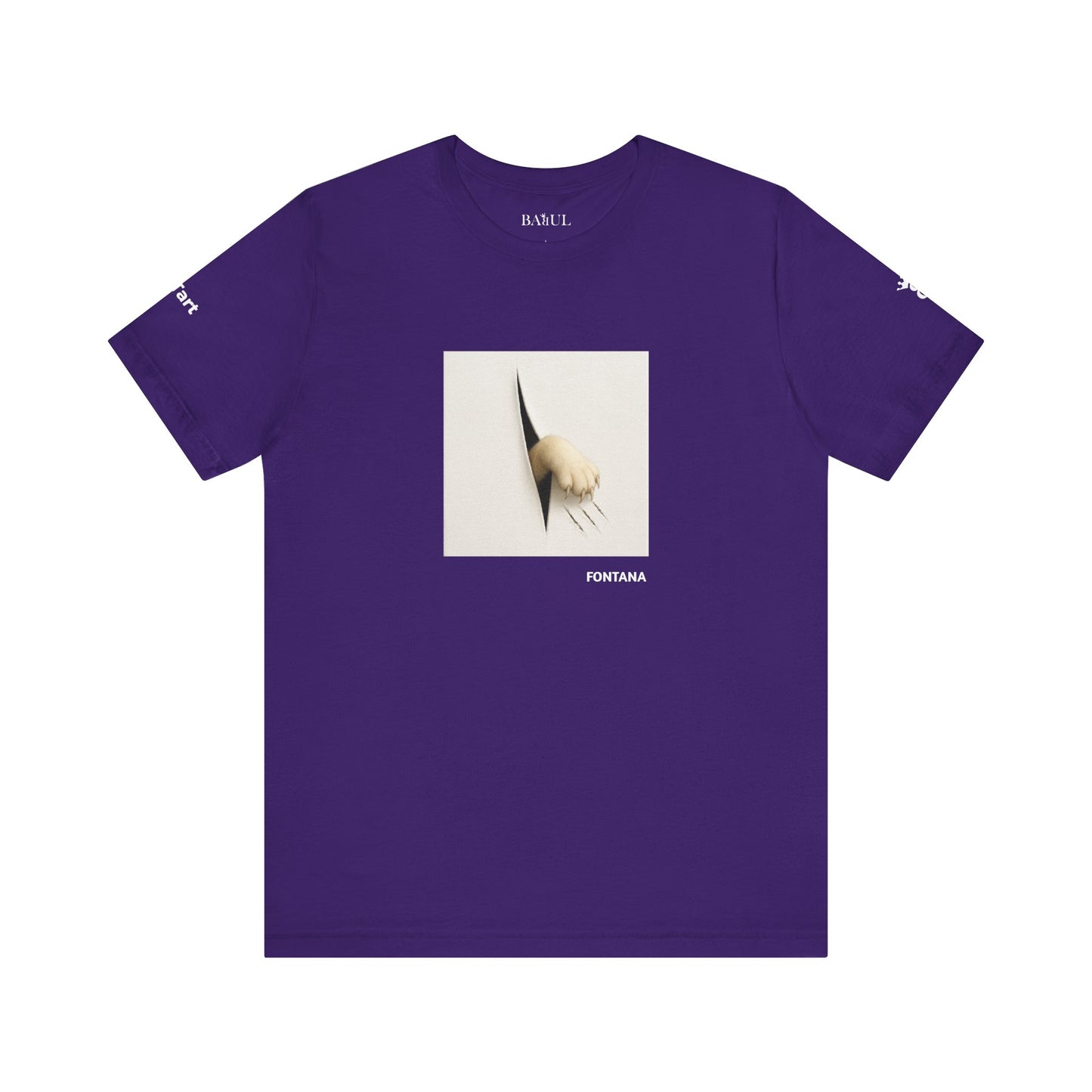 CATART Unisex Jersey Cat T-Shirt - FONTANA - Iconic Painting Reimagined with Cats