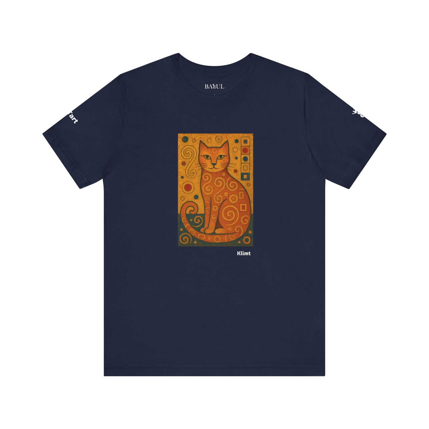 CATART Unisex Jersey Cat T-Shirt - KLIMT - Iconic Painting Reimagined with Cats