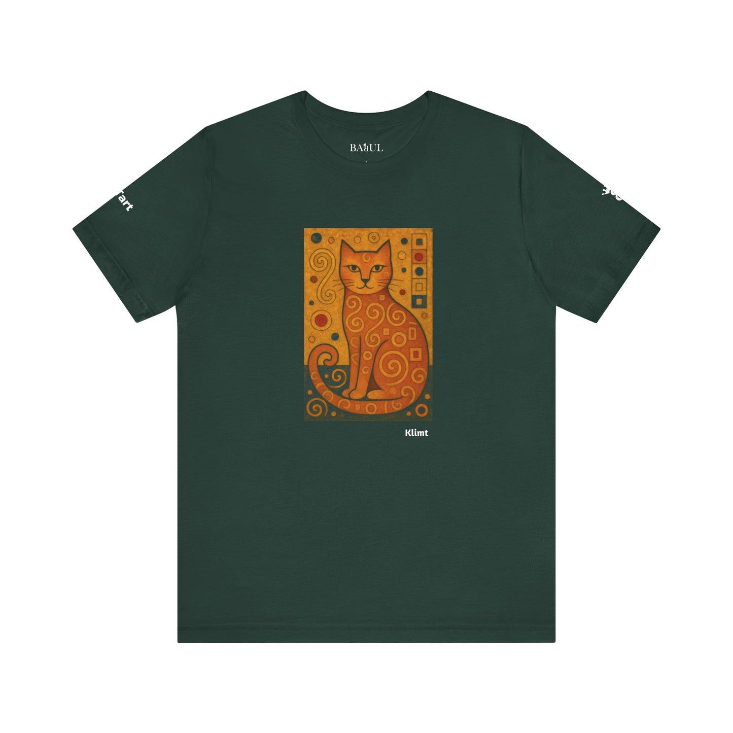 CATART Unisex Jersey Cat T-Shirt - KLIMT - Iconic Painting Reimagined with Cats