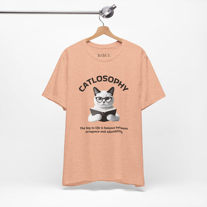 Catlosophy Unisex Jersey Short Sleeve Tee –  "The Key to Life" Design