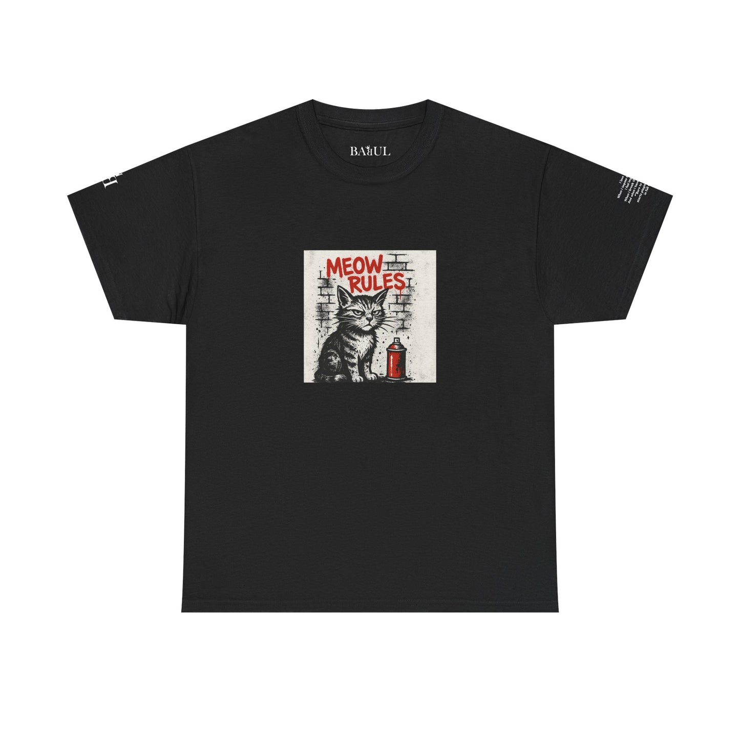 Rebel Graphic Tee - Unisex Heavy Cotton T-Shirt for the Wild at Heart. Rebel Tees, Born to Be Worn - MEOW RULES